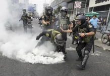 Thousands of police officers sent to Peru’s capital as protests continue. Lima, the capital, from across the country to march against President Dina Boluarte on Wednesday.Martin Mejia / AP