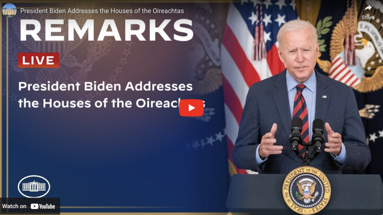 President Biden Addresses the Houses of the Oireachtas